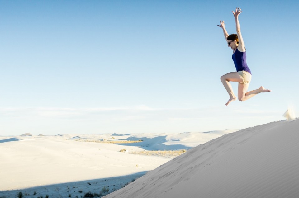 White Sands dune jump