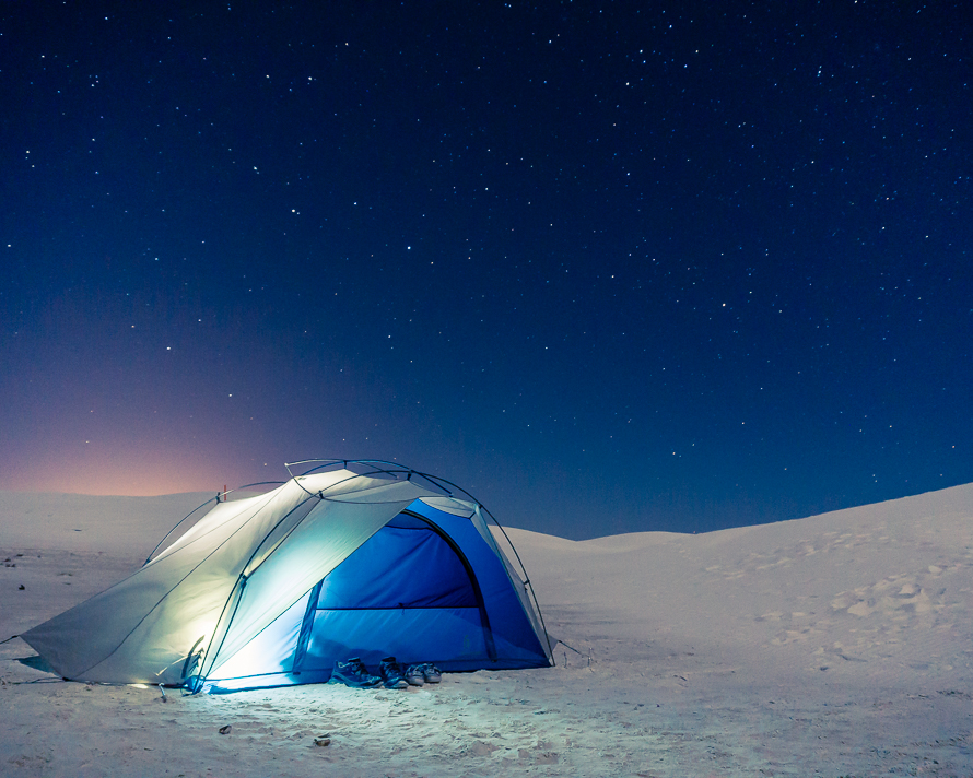 White Sands camping under the stars